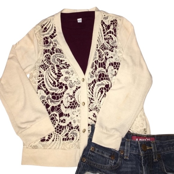 Monteau Crochet panel cardigan Size Small - Picture 1 of 3